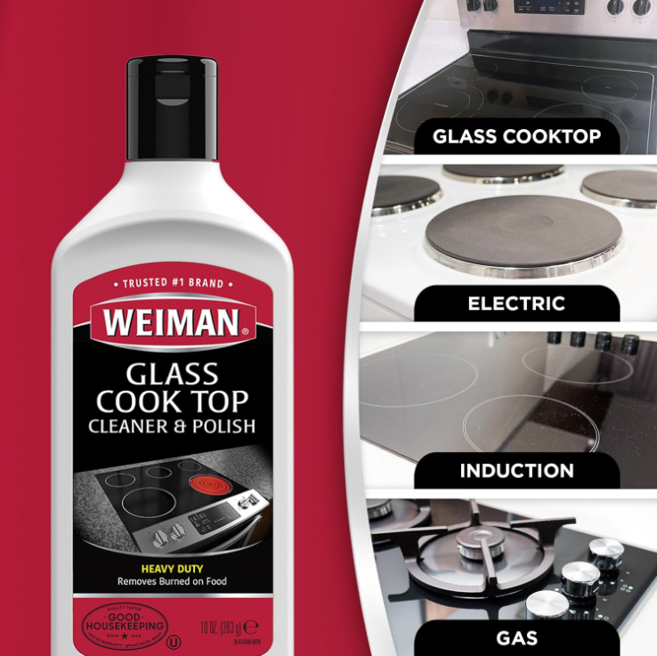Weiman Kit Completo para Limpieza y Pulido de Cocinas de Vidrio/Cerámica